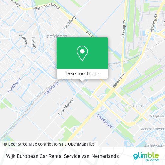 Wijk European Car Rental Service van map