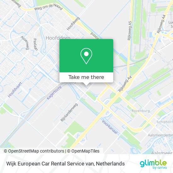 Wijk European Car Rental Service van Karte