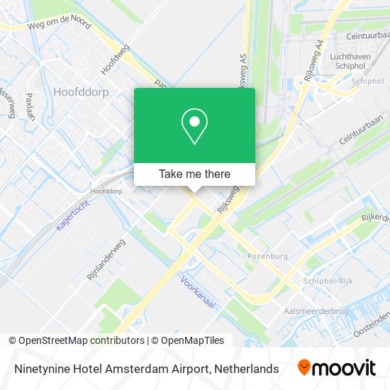 Ninetynine Hotel Amsterdam Airport map