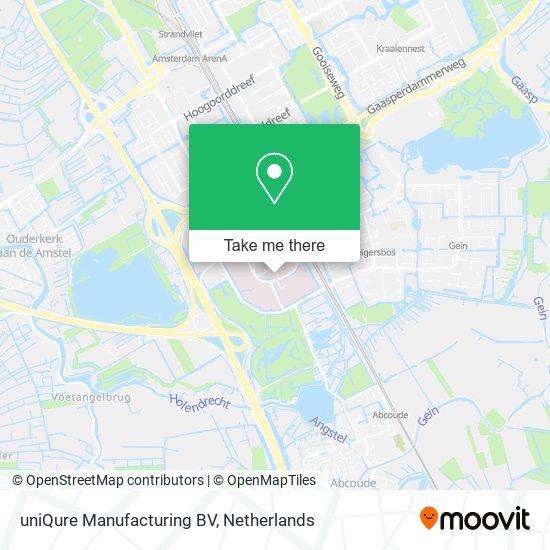 uniQure Manufacturing BV map