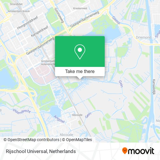 Rijschool Universal map