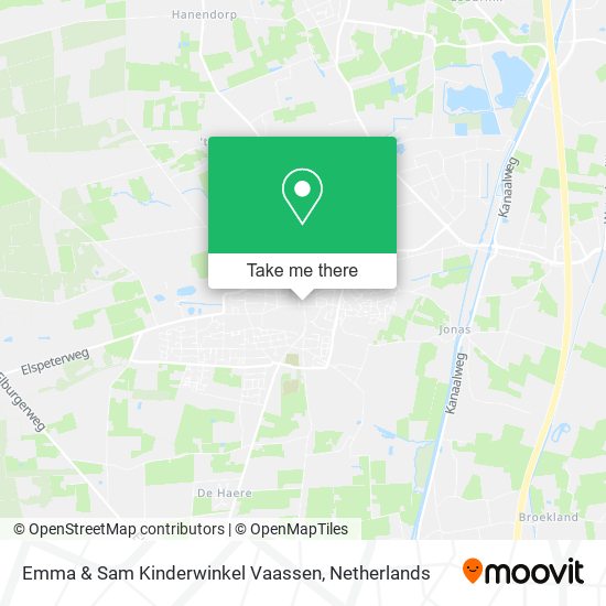 Emma & Sam Kinderwinkel Vaassen map