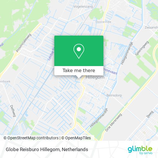 Globe Reisburo Hillegom map
