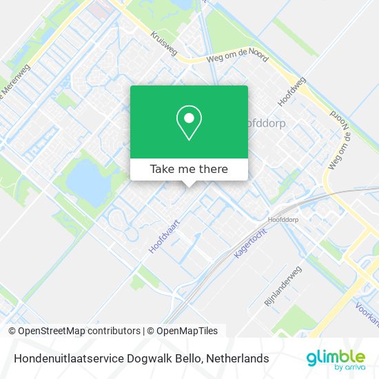 Hondenuitlaatservice Dogwalk Bello map