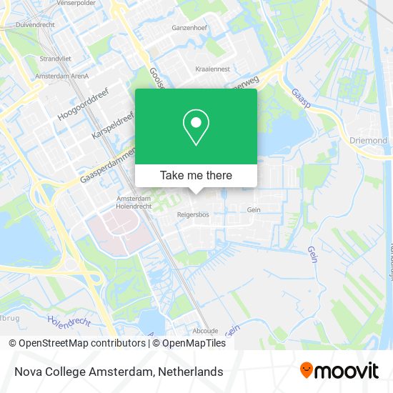 Nova College Amsterdam map