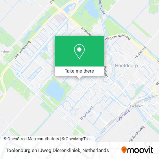 Toolenburg en IJweg Dierenkliniek map