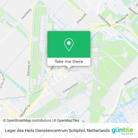 Leger des Heils Dienstencentrum Schiphol Karte