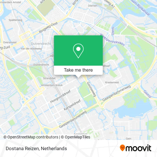 Dostana Reizen map