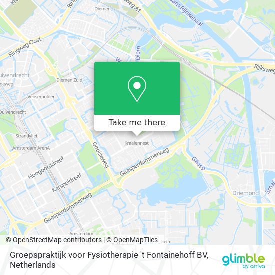 Groepspraktijk voor Fysiotherapie 't Fontainehoff BV map