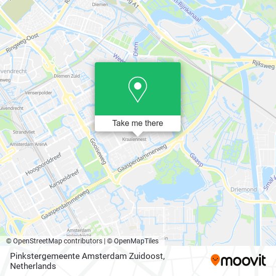 Pinkstergemeente Amsterdam Zuidoost map