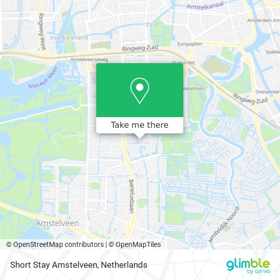 Short Stay Amstelveen map