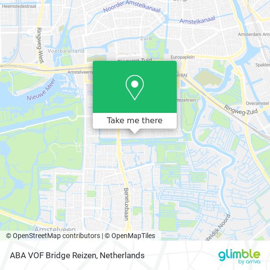 ABA VOF Bridge Reizen map