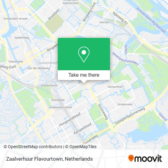 Zaalverhuur Flavourtown map