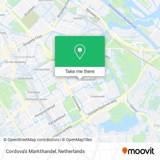 Cordova's Markthandel map