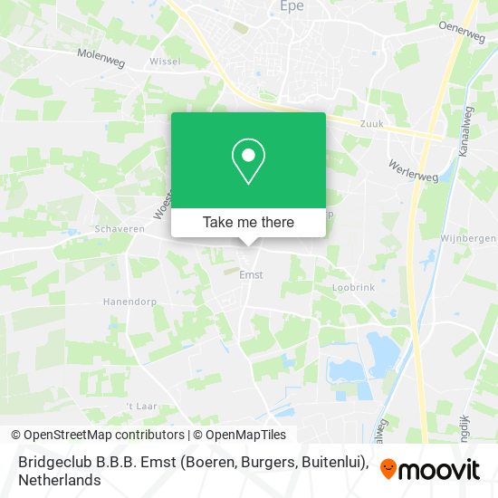 Bridgeclub B.B.B. Emst (Boeren, Burgers, Buitenlui) map