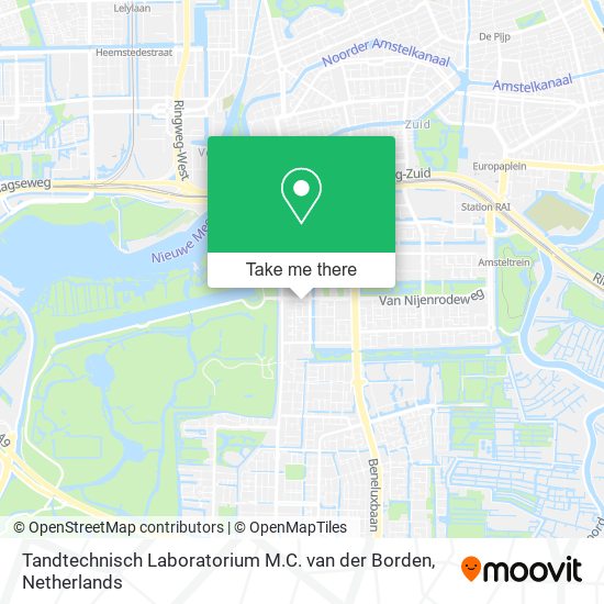 Tandtechnisch Laboratorium M.C. van der Borden map