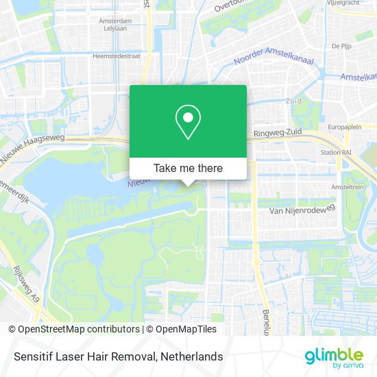 How to get to Sensitif Laser Hair Removal in Amsterdam by Bus, Train, Metro  or Light Rail?