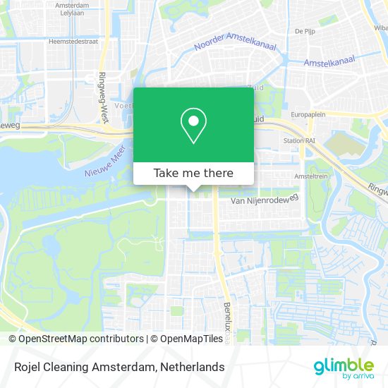 Rojel Cleaning Amsterdam map
