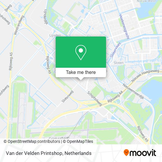 Van der Velden Printshop map