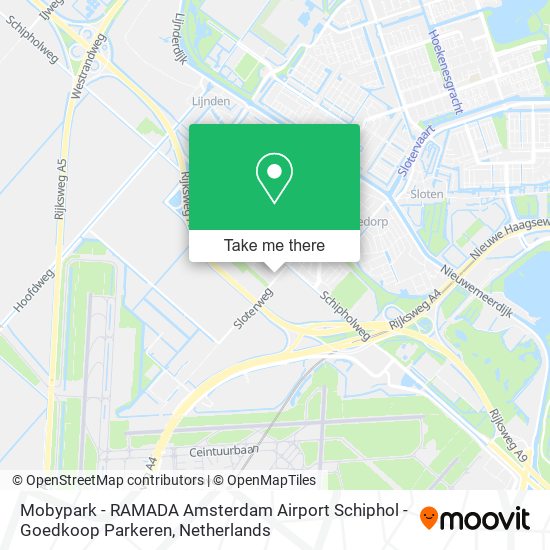Mobypark - RAMADA Amsterdam Airport Schiphol - Goedkoop Parkeren map