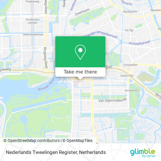 Nederlands Tweelingen Register map