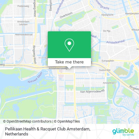 Pellikaan Health & Racquet Club Amsterdam map