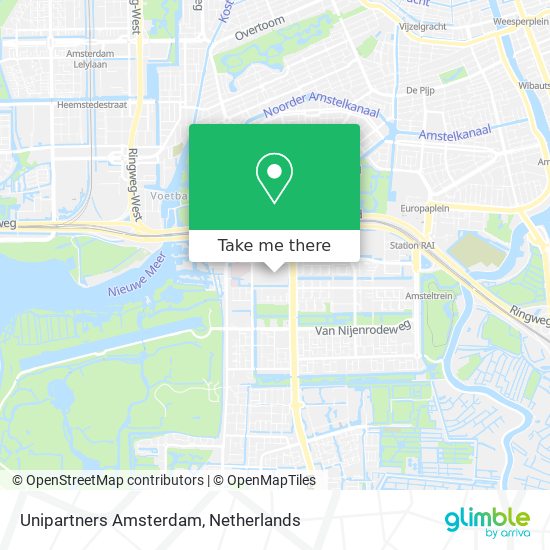 Unipartners Amsterdam map
