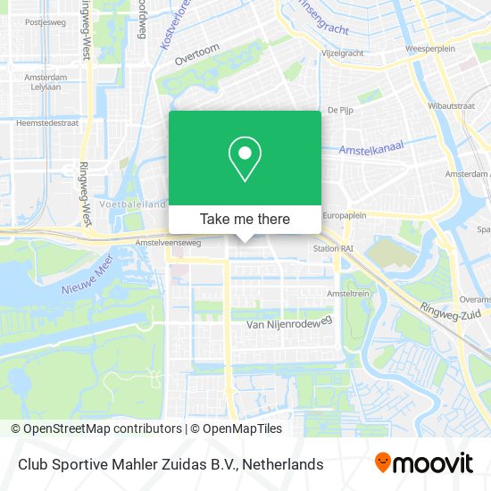 Club Sportive Mahler Zuidas B.V. map