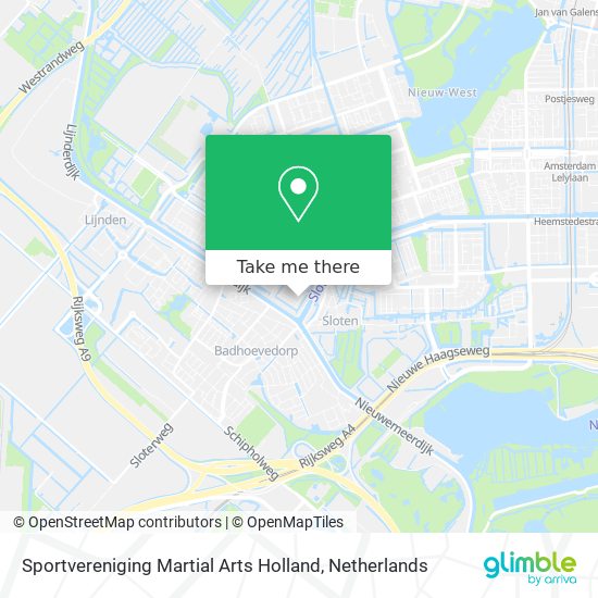 Sportvereniging Martial Arts Holland map