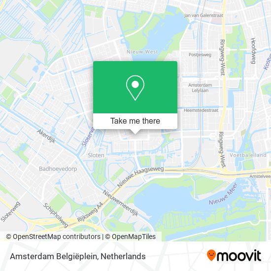 Amsterdam Belgiëplein Karte