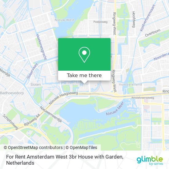 For Rent Amsterdam West 3br House with Garden map