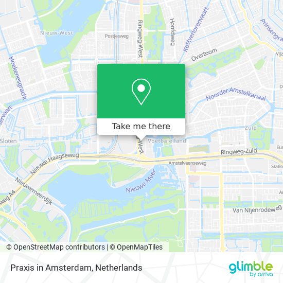 Praxis in Amsterdam map