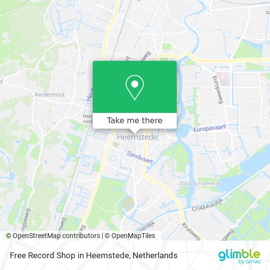 Free Record Shop in Heemstede map