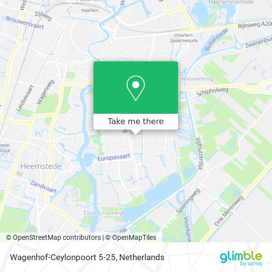 Wagenhof-Ceylonpoort 5-25 Karte