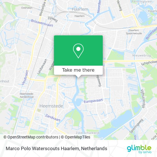 Marco Polo Waterscouts Haarlem map