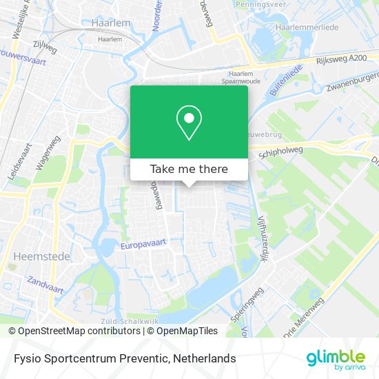 Fysio Sportcentrum Preventic map