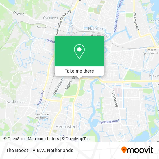 The Boost TV B.V. map