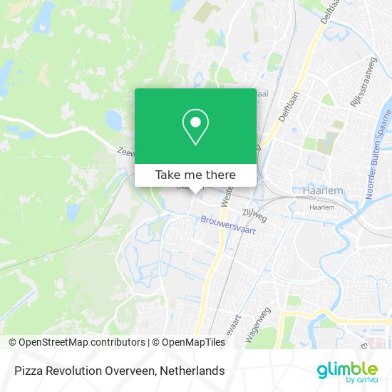 Pizza Revolution Overveen map