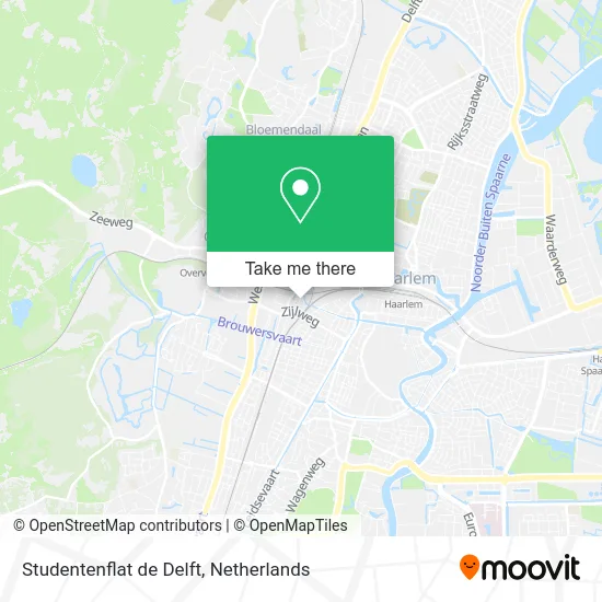 Studentenflat de Delft Karte