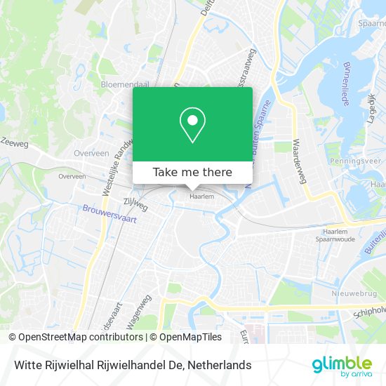 Witte Rijwielhal Rijwielhandel De map