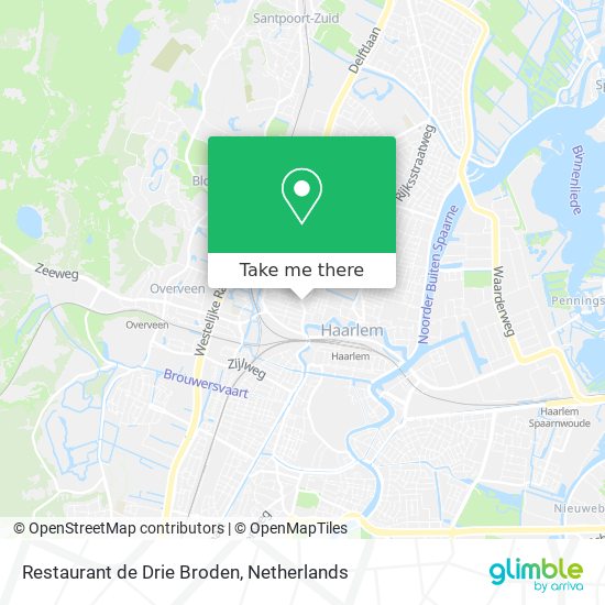 Restaurant de Drie Broden map