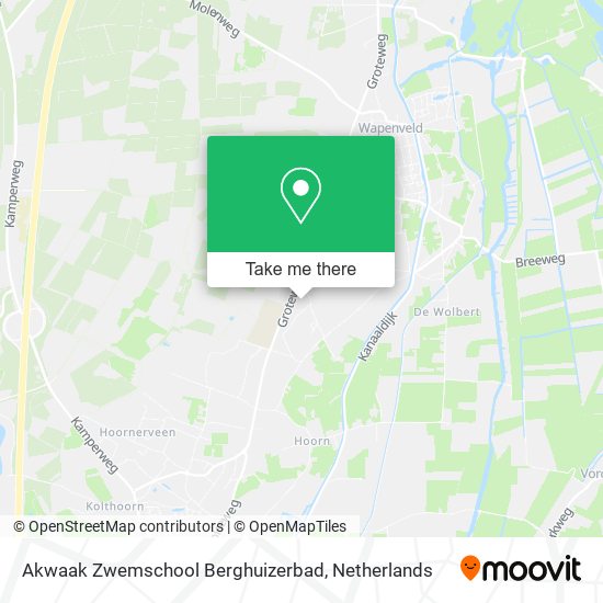 Akwaak Zwemschool Berghuizerbad map
