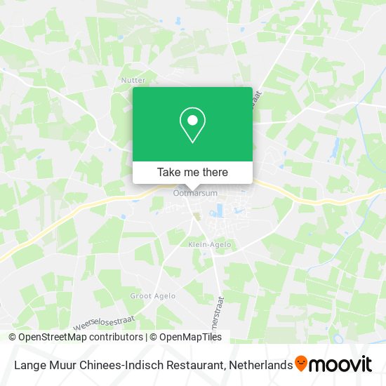 Lange Muur Chinees-Indisch Restaurant Karte