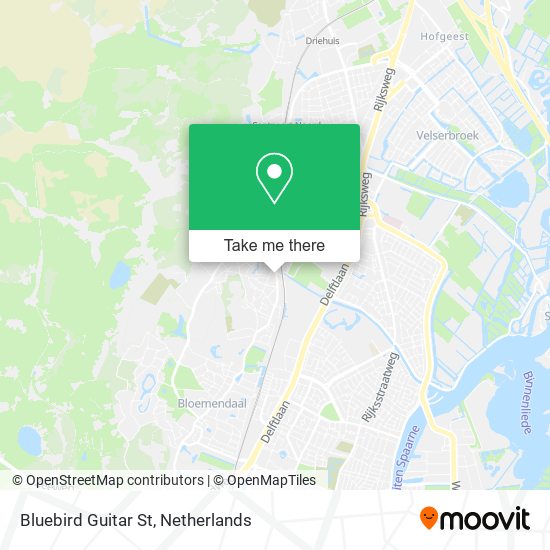 Bluebird Guitar St map