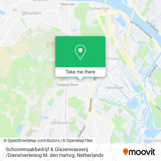 Schoonmaakbedrijf & Glazenwasserij /Dienstverlening M. den Hartog Karte