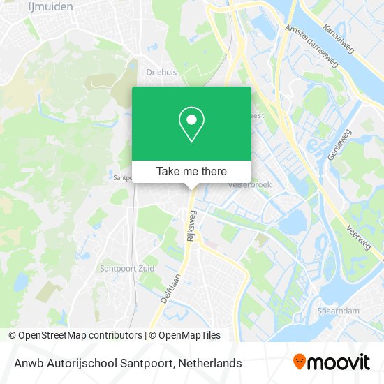 Anwb Autorijschool Santpoort map