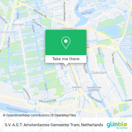 S.V. A.G.T. Amsterdamse Gemeente Tram map