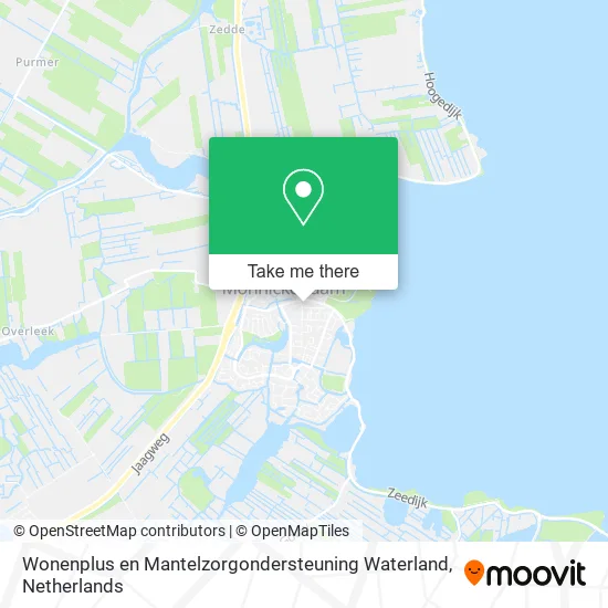 Wonenplus en Mantelzorgondersteuning Waterland map