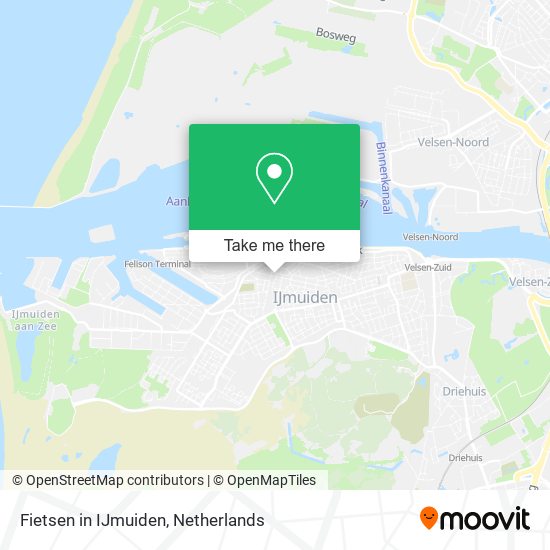 Fietsen in IJmuiden map