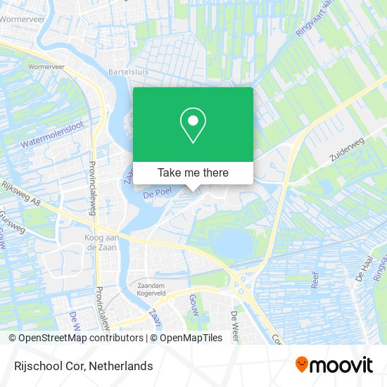 Rijschool Cor map